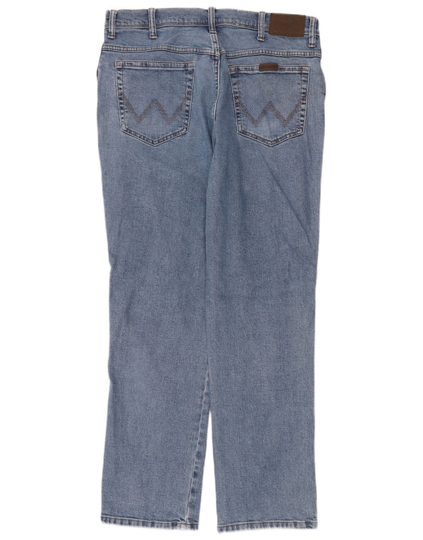 Wrangler masculino regular fit jeans reto W38 L32 algodão azul