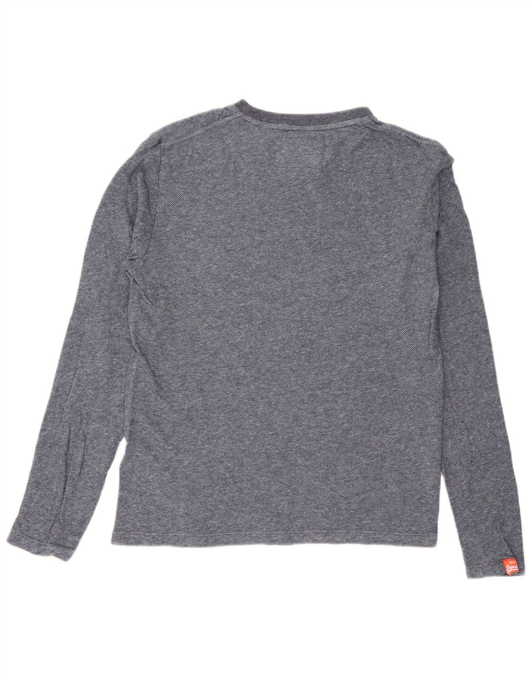 Superdry Mens Top Manga Longa Médio Algodão Azul