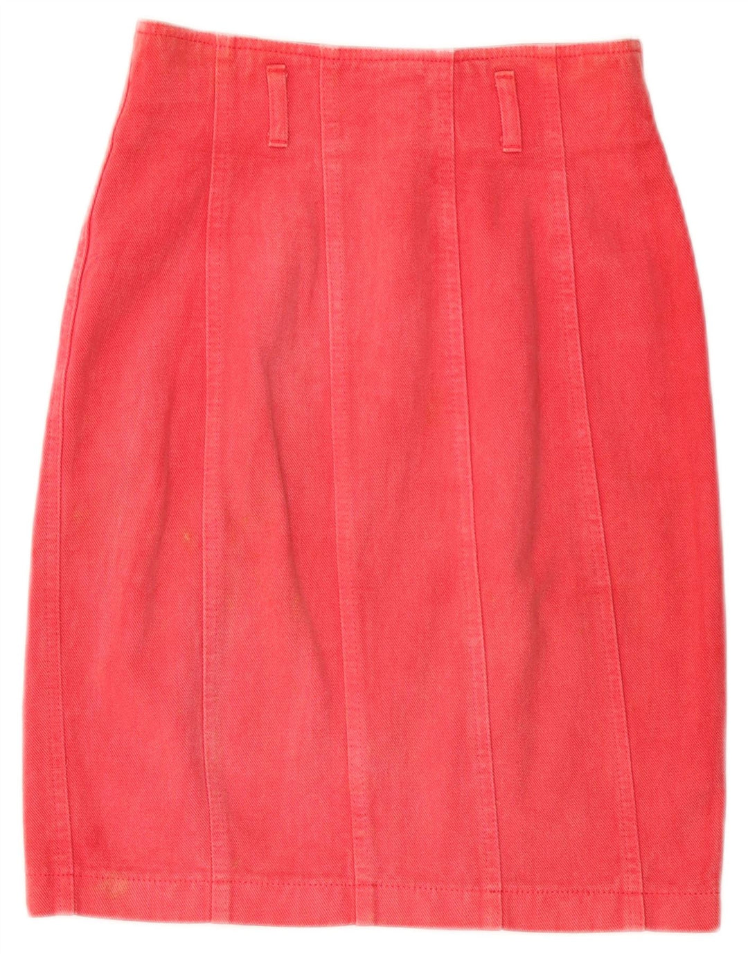Saia jeans feminina Blumarine IT 40 pequena W27 algodão vermelho