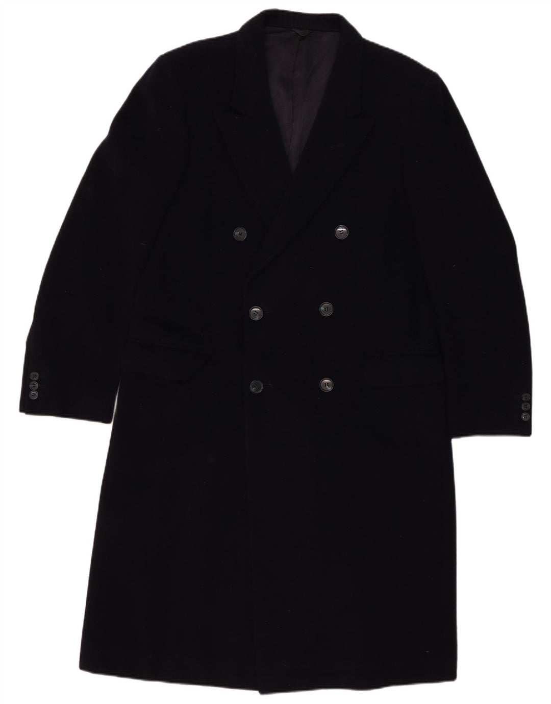 Casaco masculino Sespi com peito duplo Reino Unido 38 lã virgem azul marinho médio