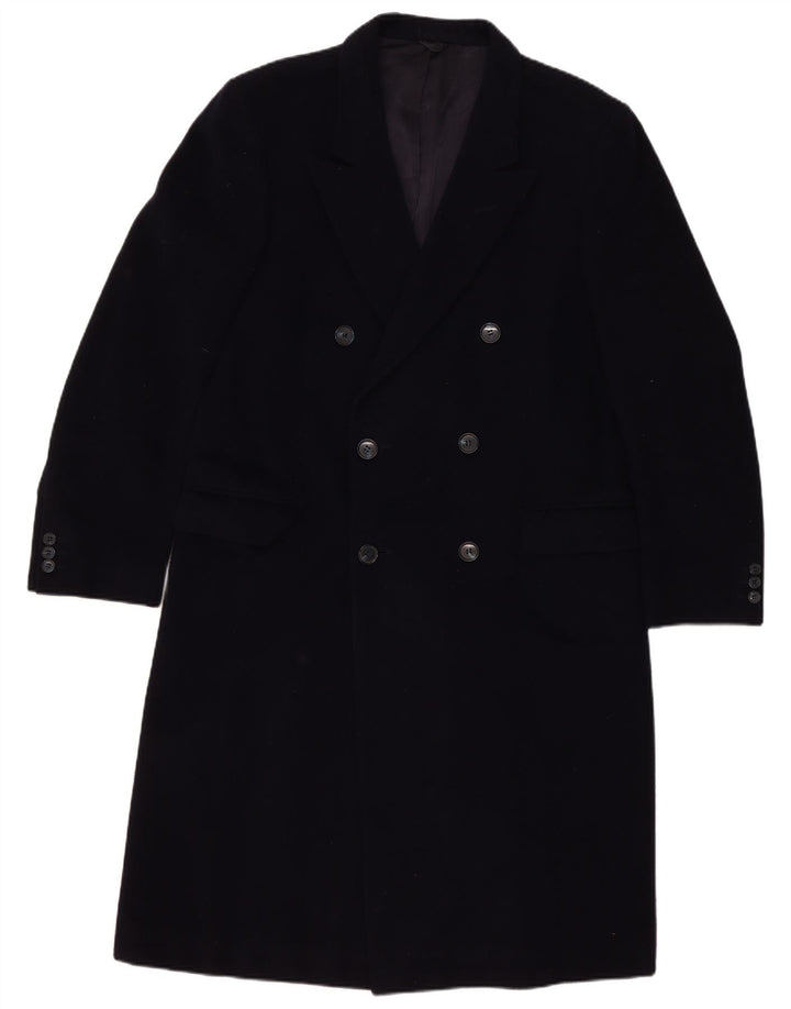 Casaco masculino Sespi com peito duplo Reino Unido 38 lã virgem azul marinho médio