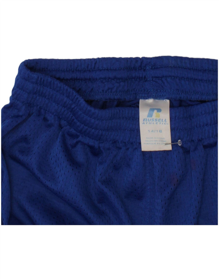 Shorts esportivos Russell Athletic Boys 14-15 anos azul poliéster