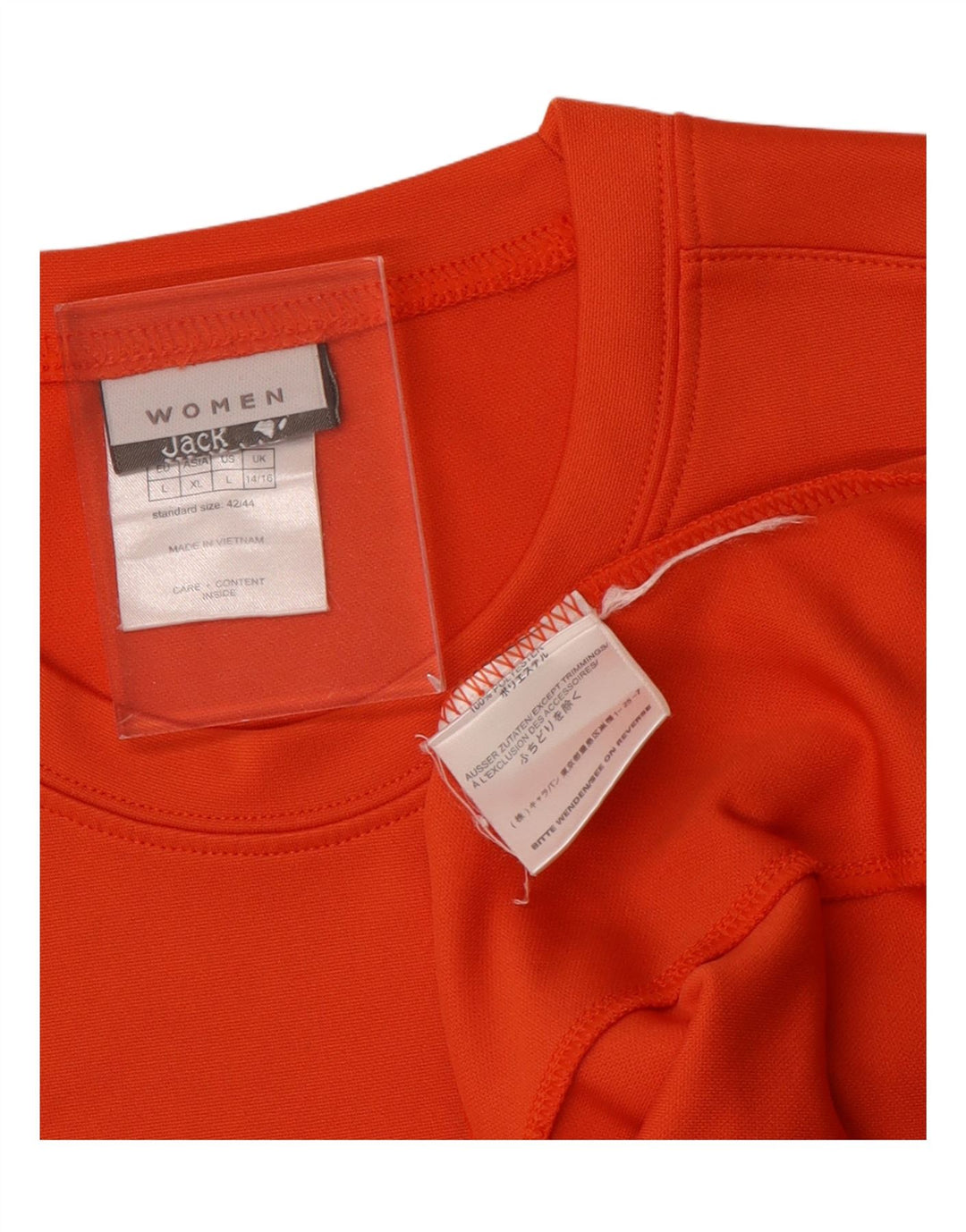 Top colete feminino JACK WOLFSKIN Reino Unido 14/16 grande poliéster laranja