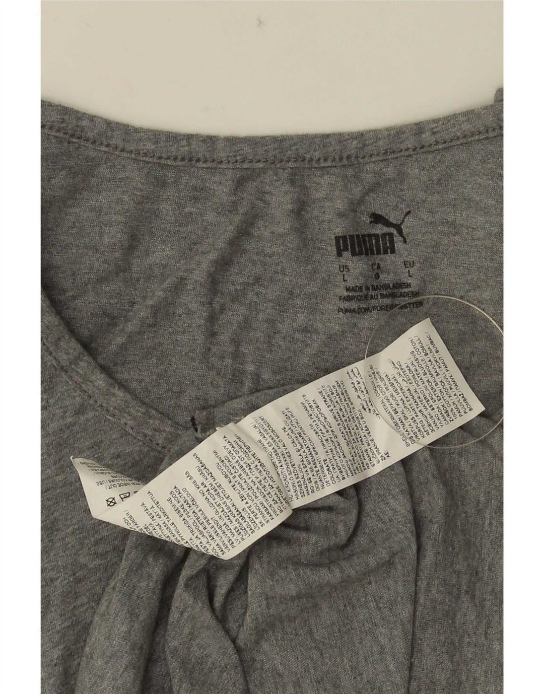 Puma Mens Graphic Vest Top Grande Algodão Cinza