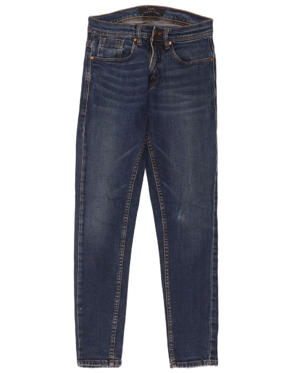 Zara Mens Skinny Jeans EU 38 Pequeno W30 L31 Azul Algodão