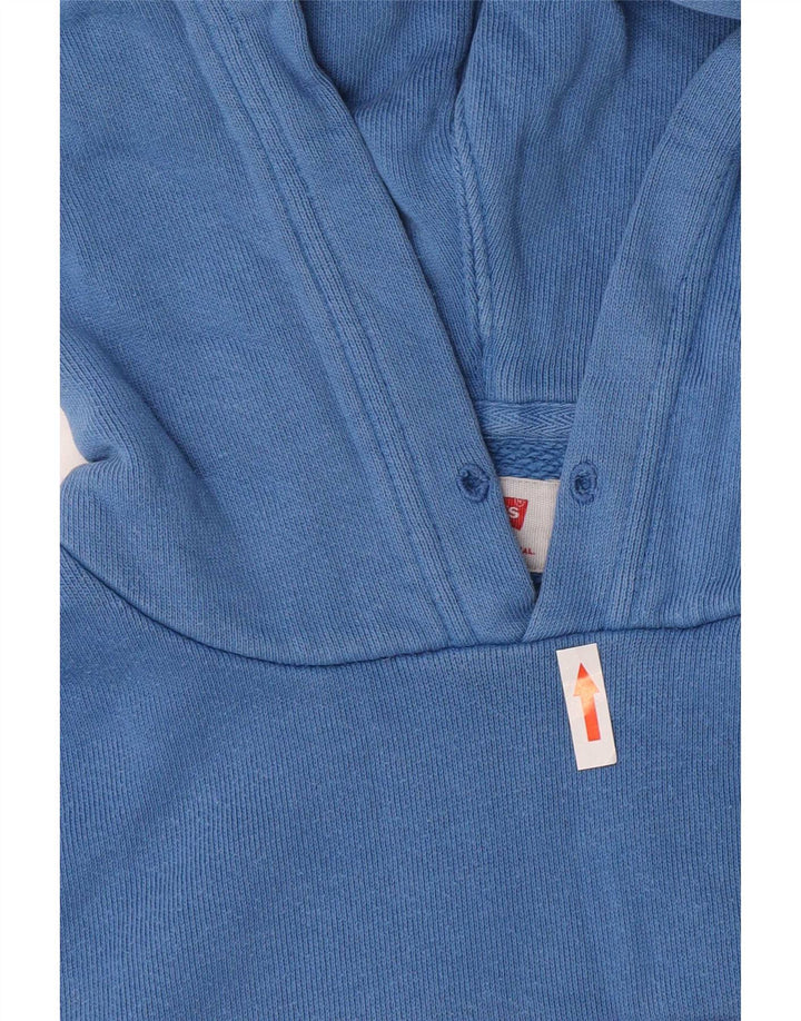 Suéter com capuz gráfico masculino Levi's pequeno azul