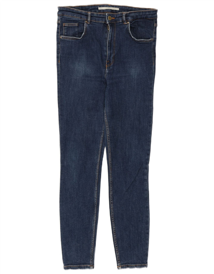 Zara Jeans Skinny Feminino EU 42 Grande W32 L27 Azul
