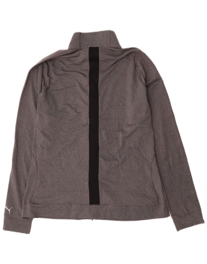 Puma Womens Tracksuit Top Jacket UK 16 Grande Bloco de cores cinza