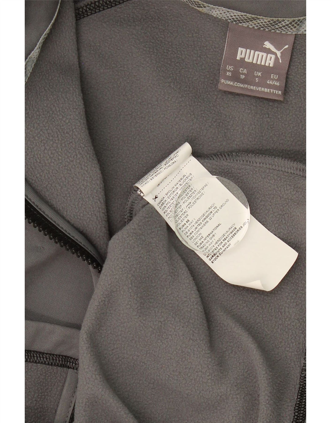 PUMA Mens Tracksuit Top Jacket Pequeno Poliéster Cinza