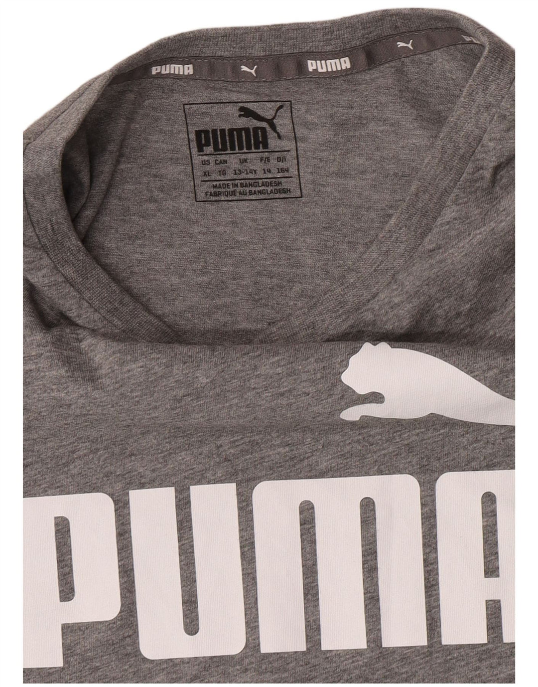 Puma Boys Graphic Vest Top 13-14 anos cinza manchado