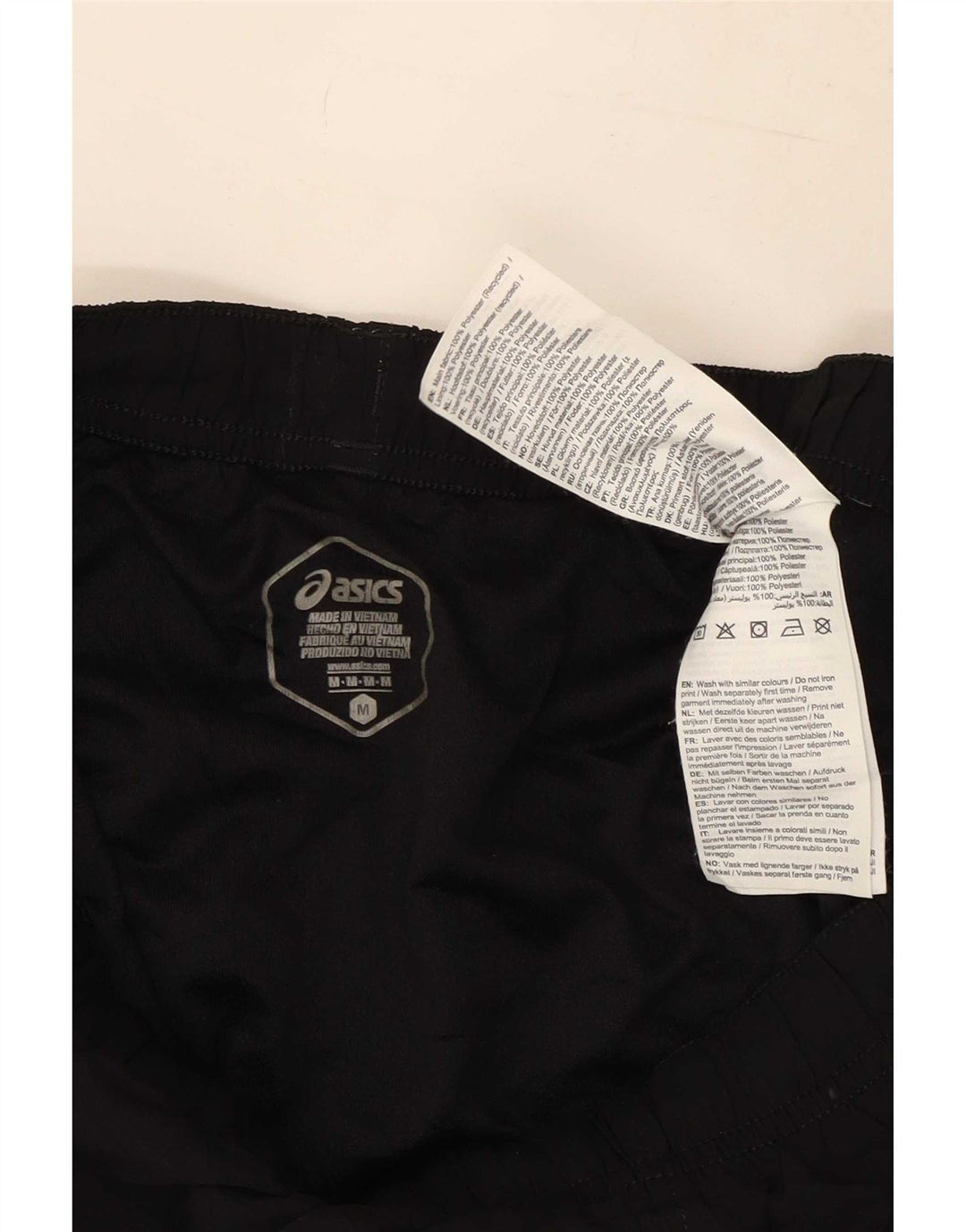Shorts esportivos femininos Asics UK 12 poliéster preto médio