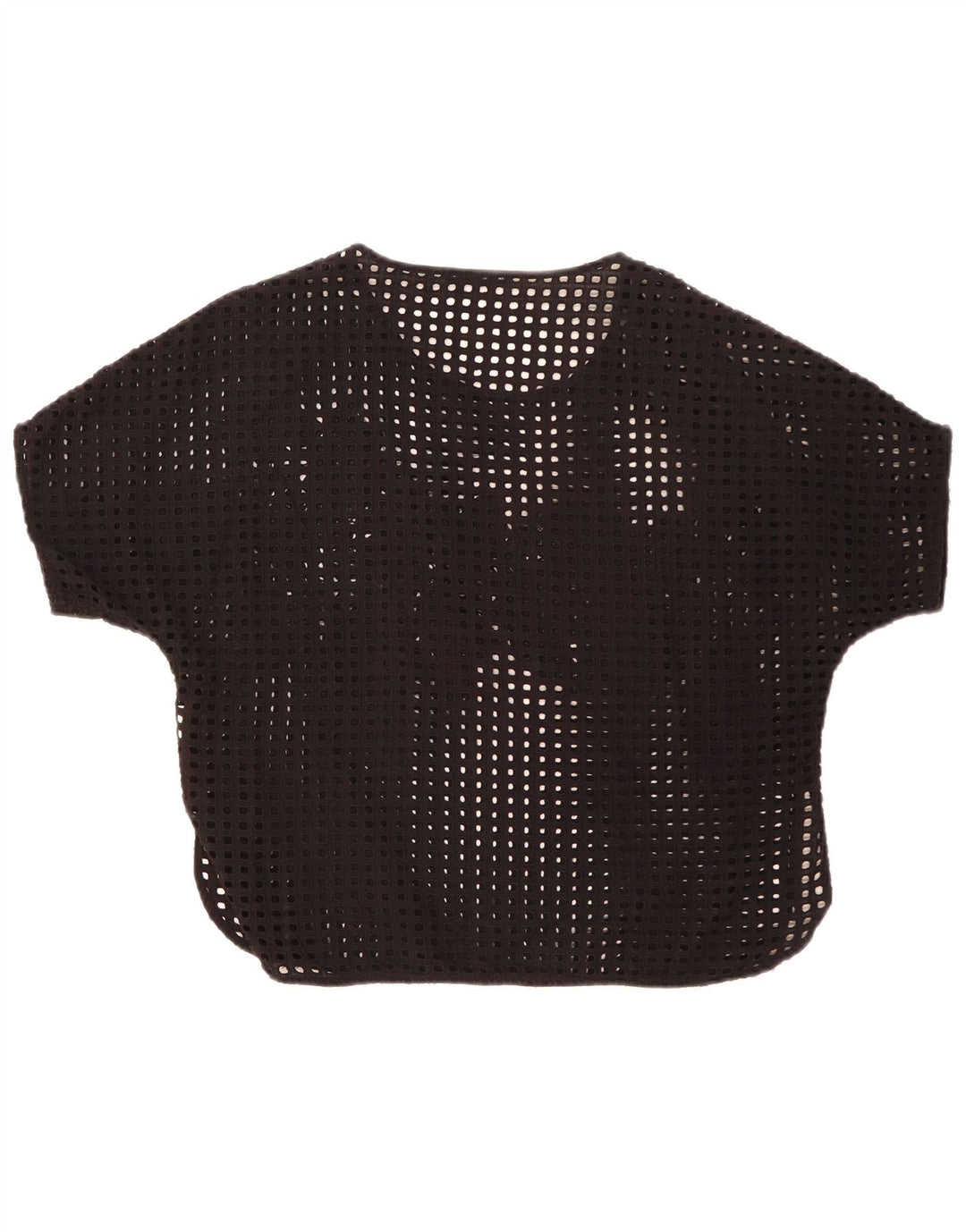 Blusa feminina transparente Zara UK 14 médio preto floral