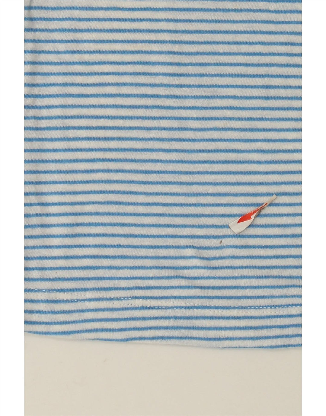 Camiseta feminina Marks & Spencer UK 12 linho listrado azul médio