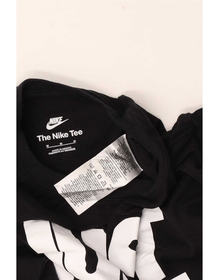 Camiseta Nike masculina gráfica Top médio algodão preto