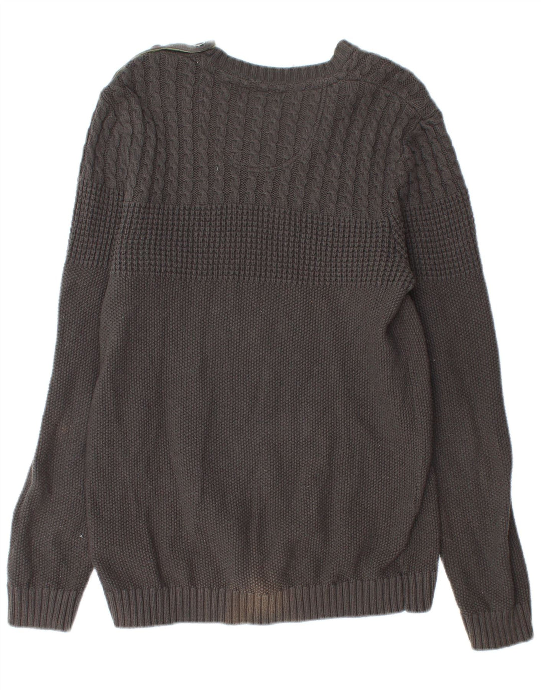 Suéter feminino Ted Baker com gola canoa tamanho 4 grande algodão cinza