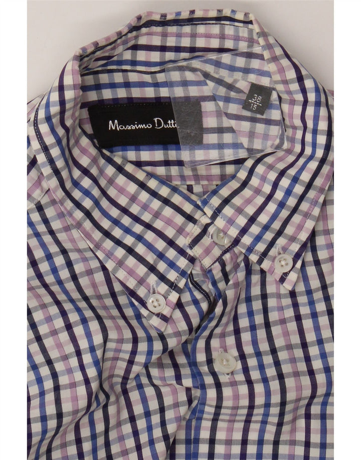 Camisa masculina Massimo Dutti tamanho 38 15 xadrez multicolorido médio