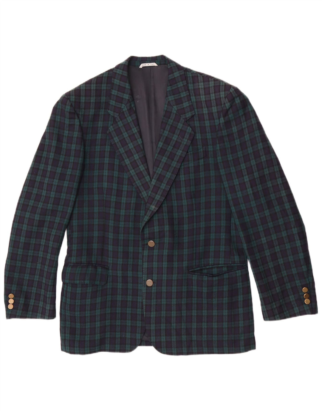 Blazer Masculino Highland 2 Botões IT 50 Grande Xadrez Verde Lã