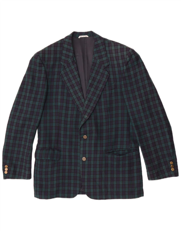 Blazer Masculino Highland 2 Botões IT 50 Grande Xadrez Verde Lã