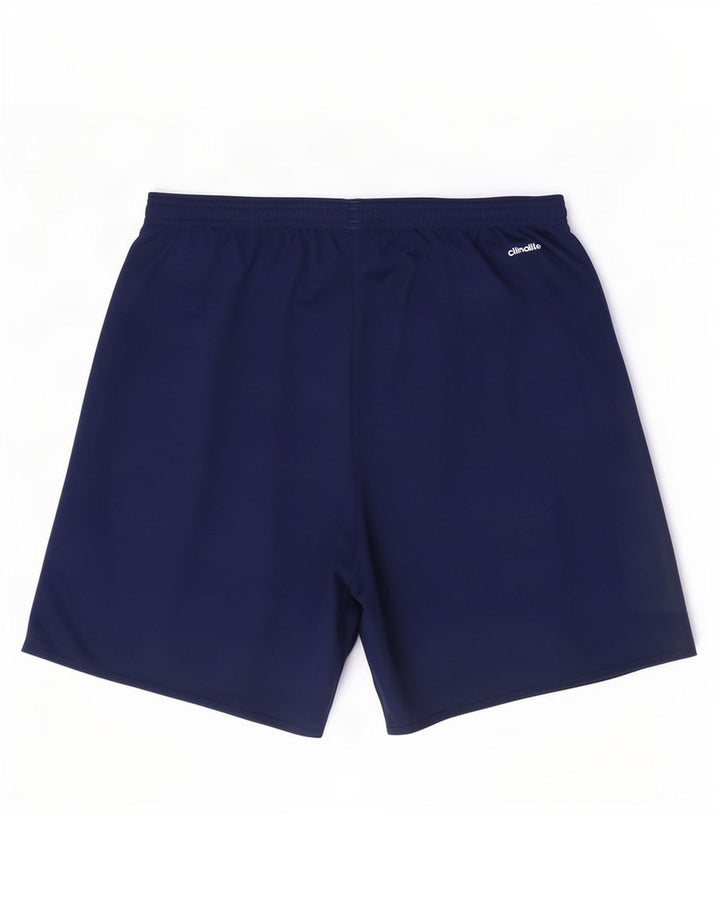 Shorts esportivos masculinos Adidas Climalite grandes poliéster azul marinho