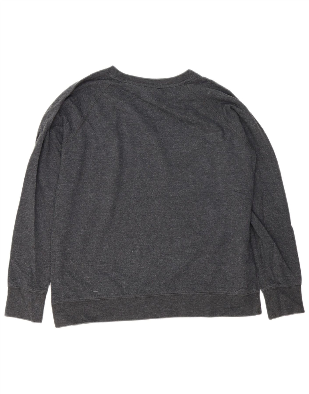 Suéter feminino Eddie Bauer de ajuste solto Reino Unido 14 algodão cinza médio