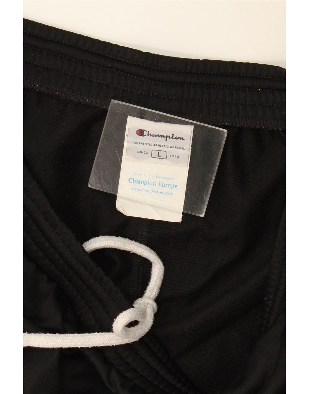 Calça de treino masculina Champion grande poliéster colorblock preto