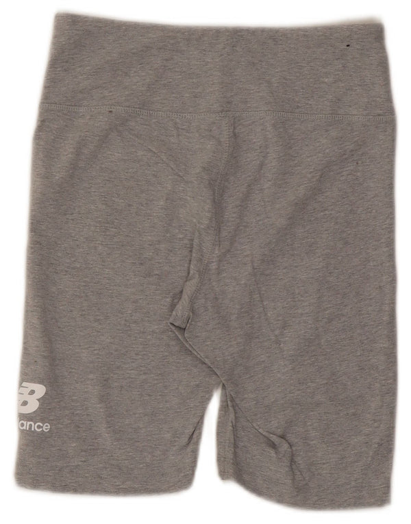 Shorts esportivo feminino New Balance UK 8 pequeno algodão cinza