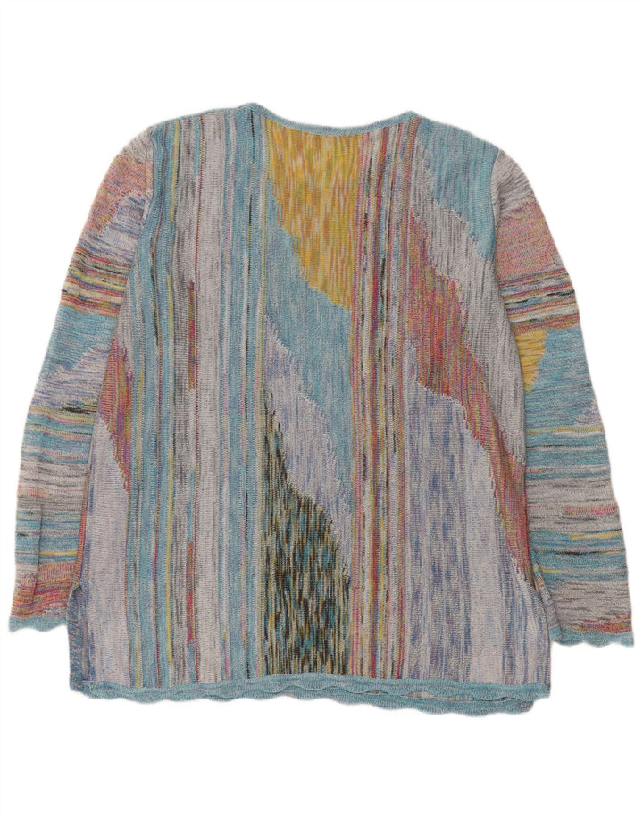 Suéter feminino com gola redonda MARCAZZANI Reino Unido 16 grande multicolorido