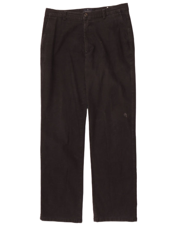 Trussardi Calça Chino Masculina Reta W34 L35 Algodão Preto