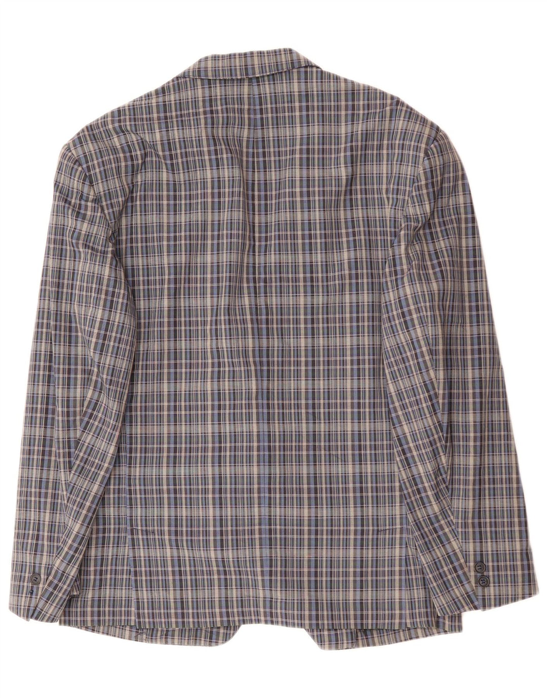 Jaqueta blazer masculina de 2 botões GREEN FOX EU 48 xadrez cinza médio