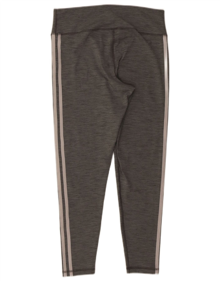 Leggings Adidas Mulher UK 16/18 Grande Cinza Poliéster