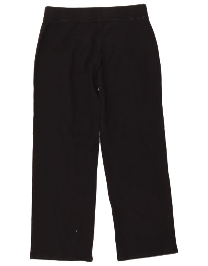 Calça de treino feminina Marks & Spencer Reino Unido 12 algodão preto médio