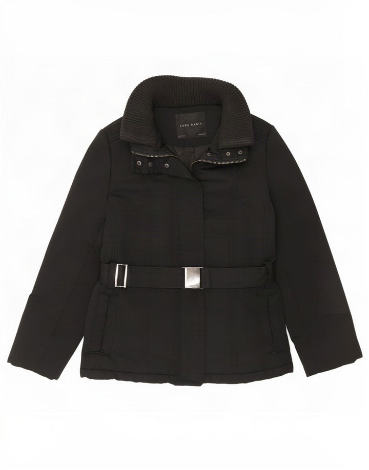 Jaqueta acolchoada feminina Zara UK 18 XL preta
