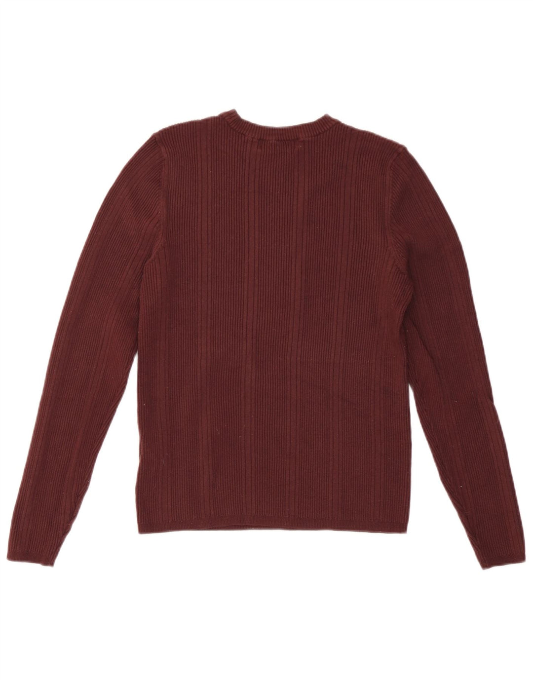 Suéter feminino Marks & Spencer com gola redonda Reino Unido 12 médio Borgonha
