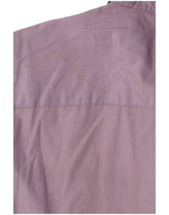 Camisa masculina Blauer militar de manga curta grande algodão lilás