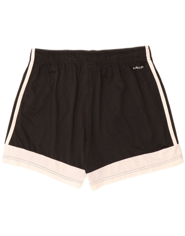 Adidas Womens Aeroready Sport Shorts UK 16/18 Grande Preto Colorblock
