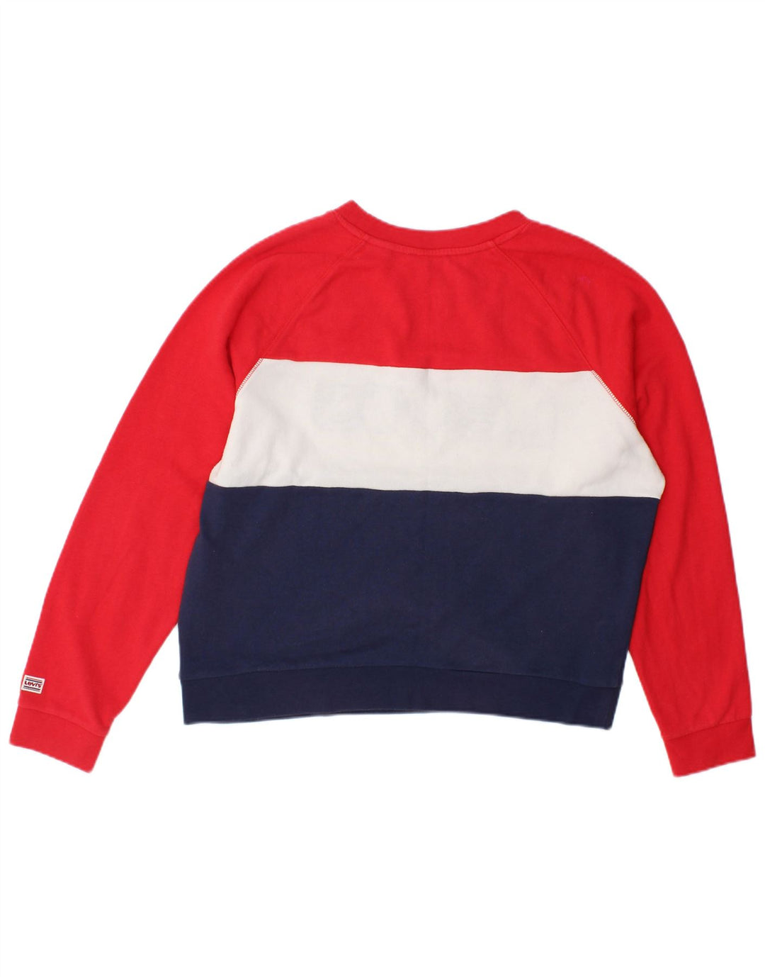 Moletom feminino Levi's Jumper UK 16 grande bloco colorido multicolorido
