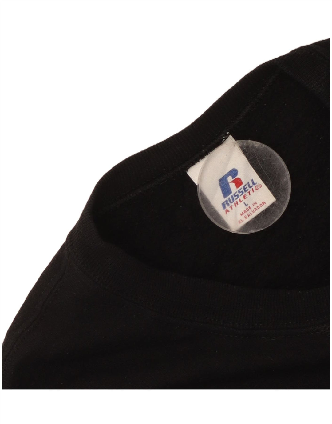 Russell Athletic feminino moletom jumper UK 16 grande algodão preto