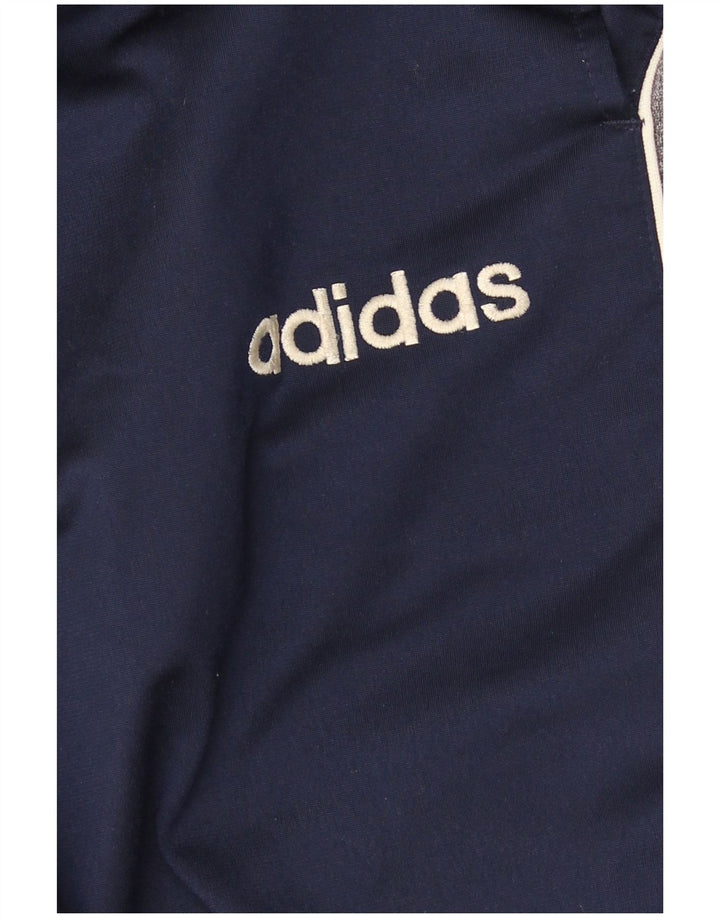 Calça de treino masculina Adidas grande bloco colorido azul marinho