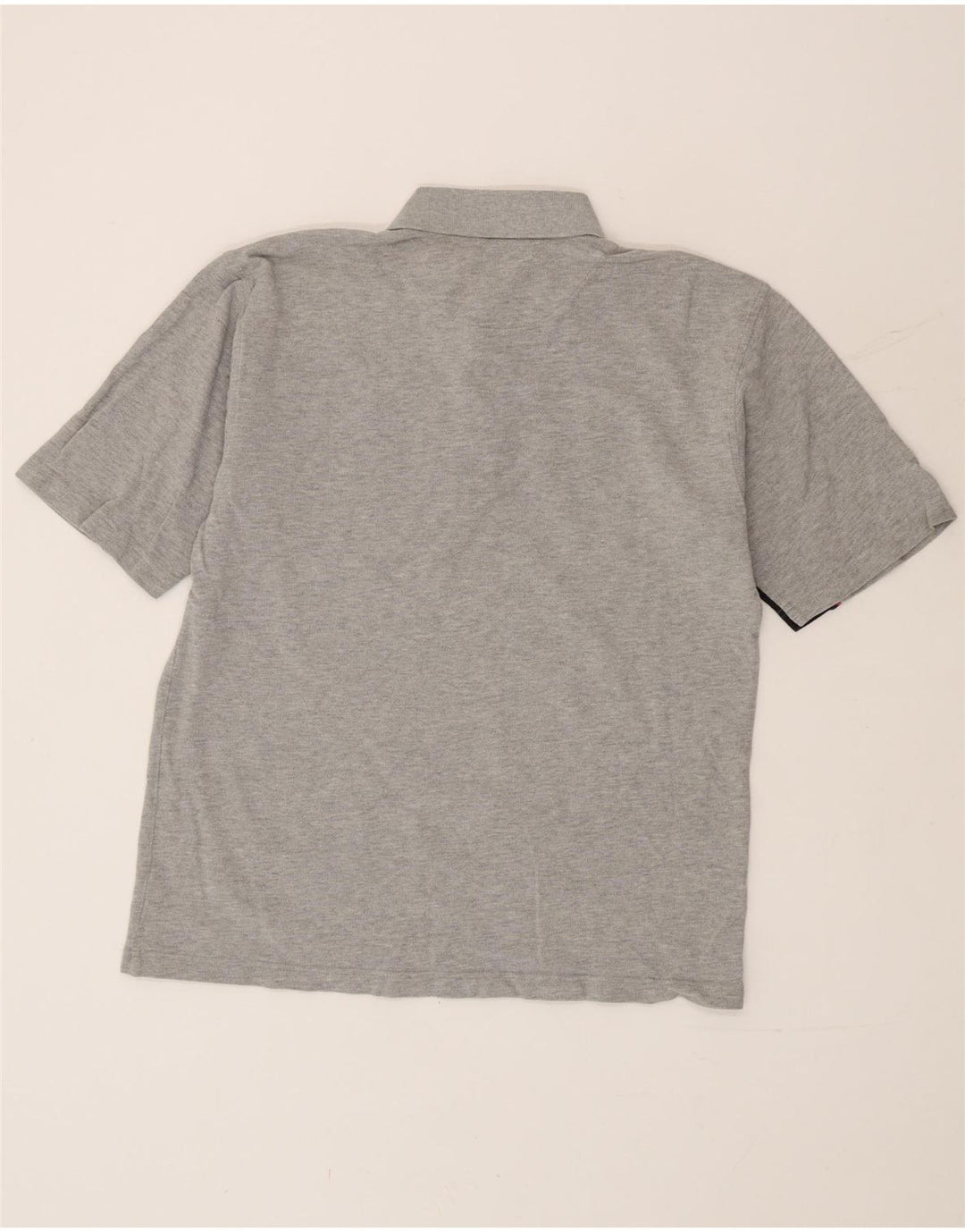 Camisa polo masculina Canterbury pequena cinza colorblock algodão