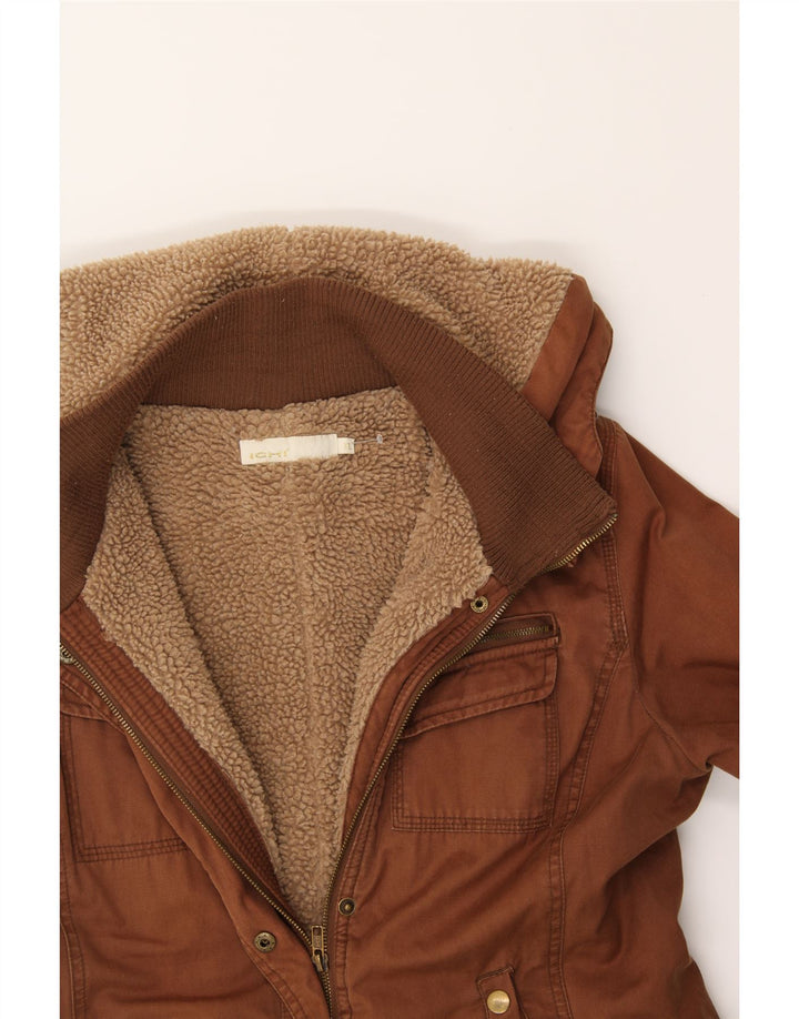 ICHI Womens Hooded Windbreaker Coat UK 18 XL Brown Cotton Vintage Ichi and Second-Hand Ichi from Messina Hembry 