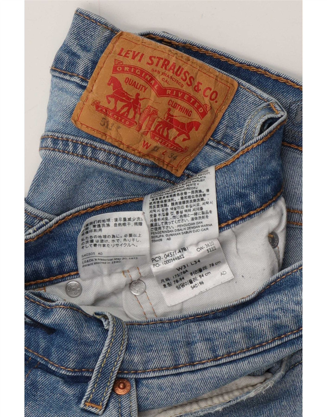 Levi's Masculino 511 Slim Jeans W31 L31 Azul Algodão