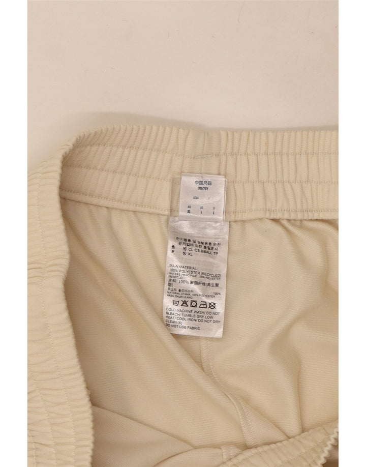 Calça de treino masculina Reebok grande poliéster bege