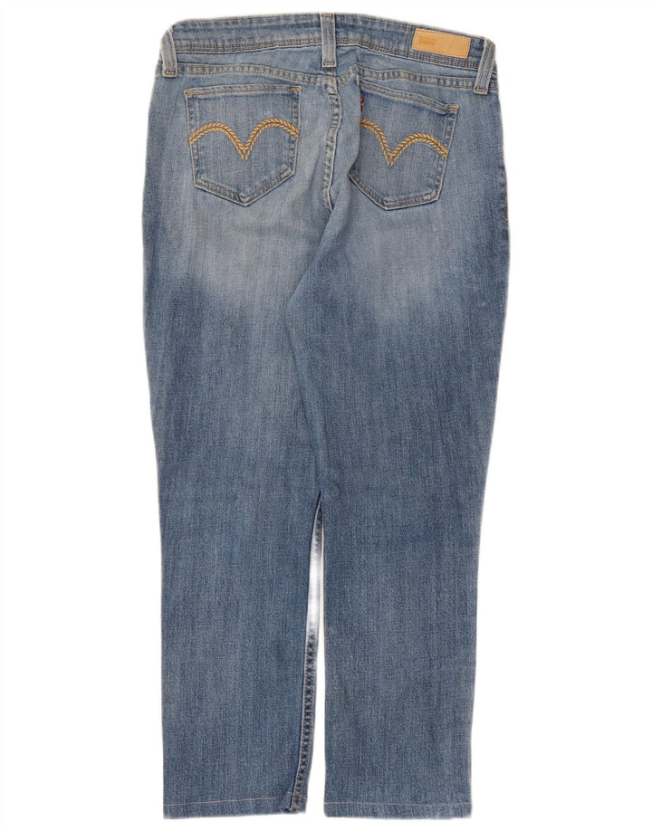 Jeans femininos Levi's Bold Curve recortados W32 L24 algodão azul