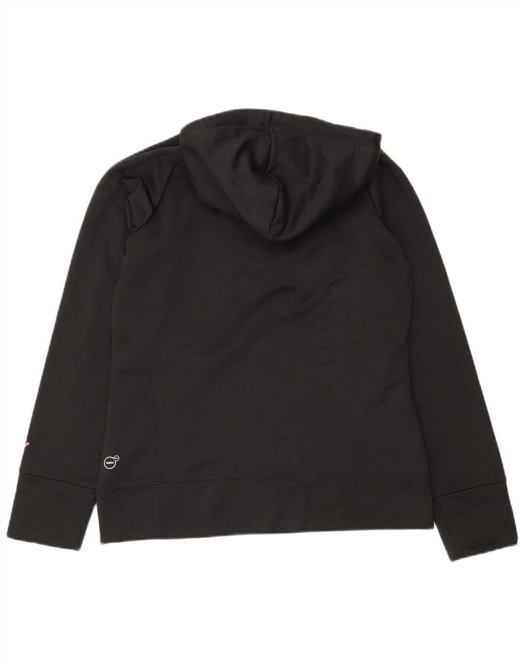PUMA feminino gráfico moletom com capuz UK 12 médio preto poliéster