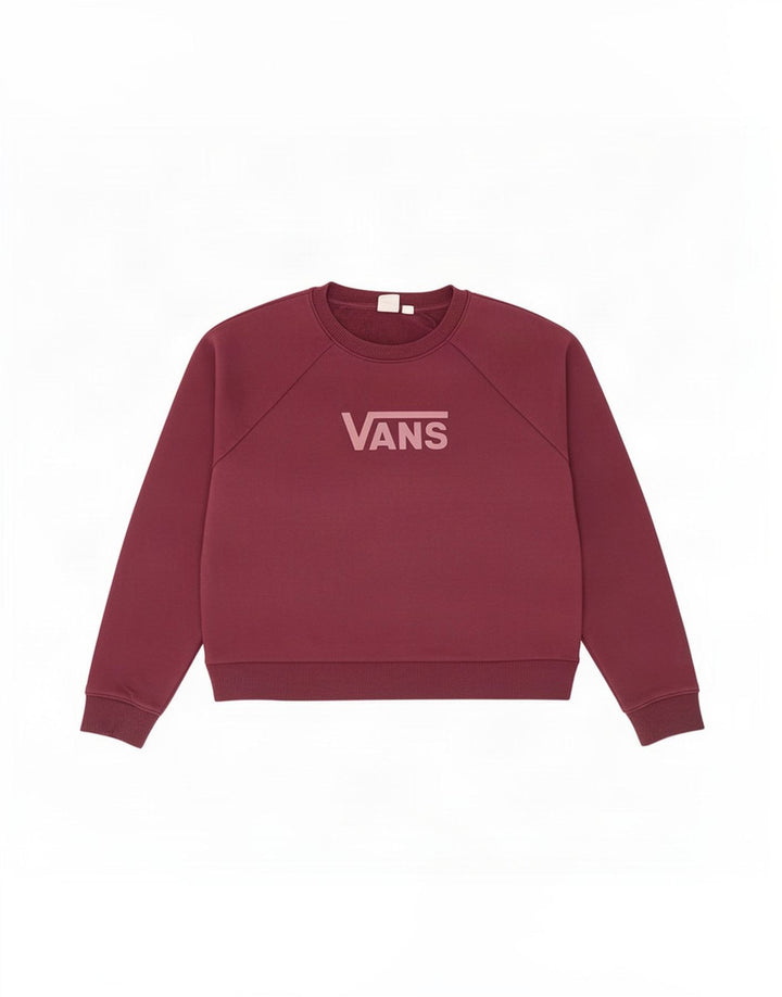 Vans feminino gráfico oversized moletom jumper UK 14 médio Borgonha