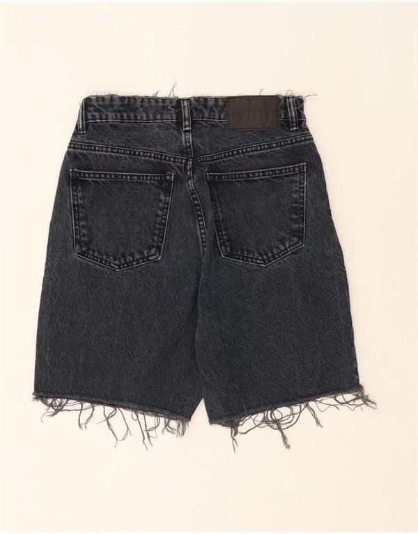 Shorts jeans feminino Zara EU 38 pequeno W28 algodão azul marinho