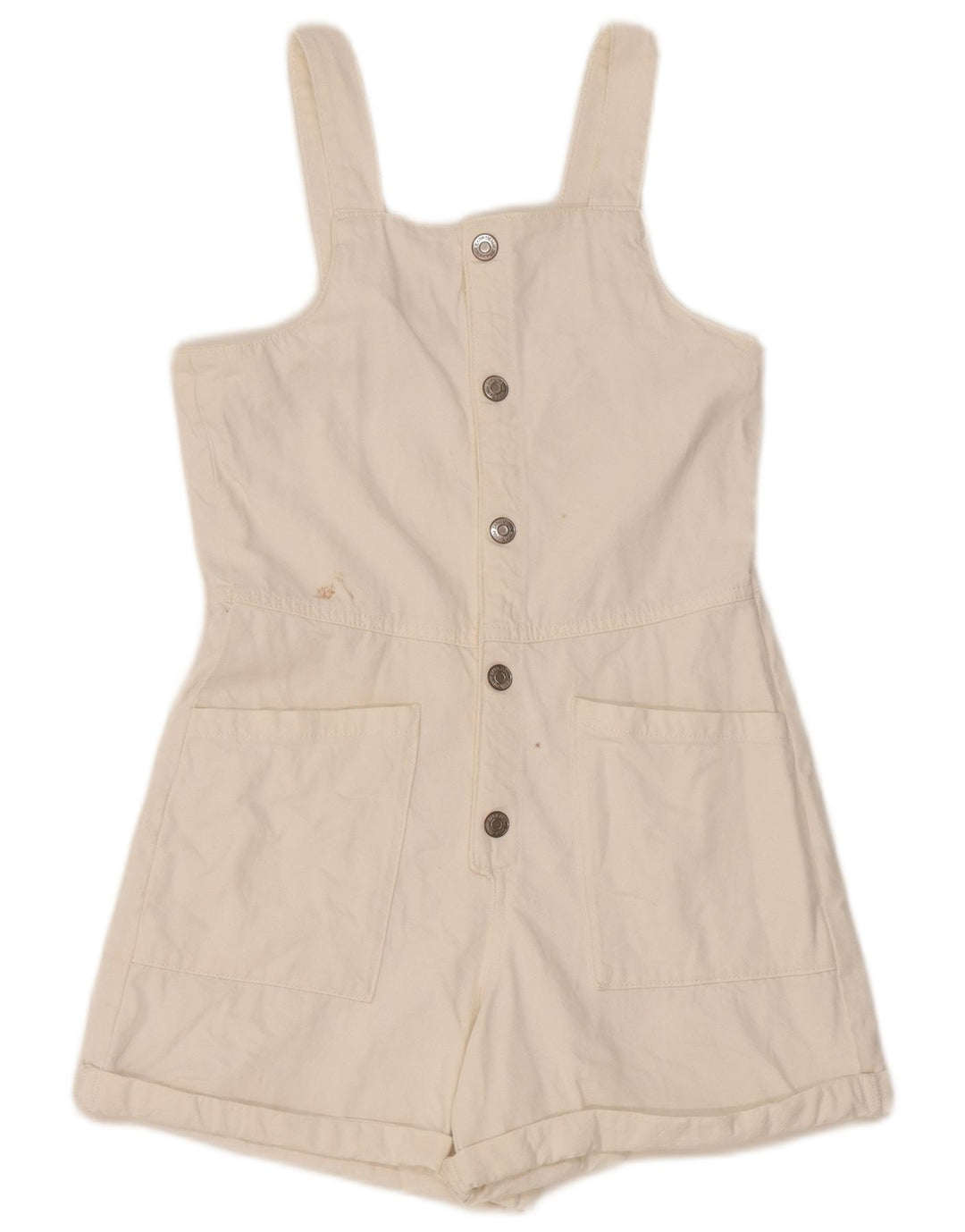 Macacão jeans feminino Zara 13-14 anos algodão branco
