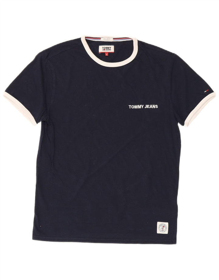 Tommy Hilfiger Camiseta masculina regular fit top pequeno algodão azul marinho