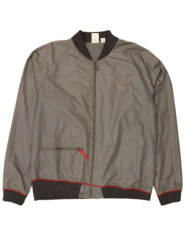 Jaqueta bomber masculina Puma UK 38 cinza médio bloco colorido