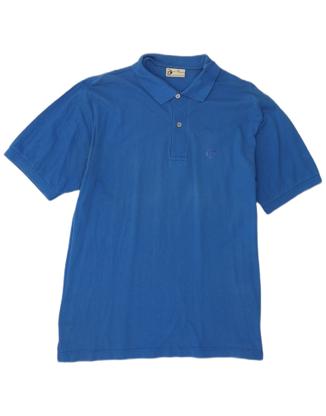 Camisa polo masculina Sergio Tacchini IT 50 algodão azul médio